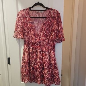 Pink Leopard Print Dress